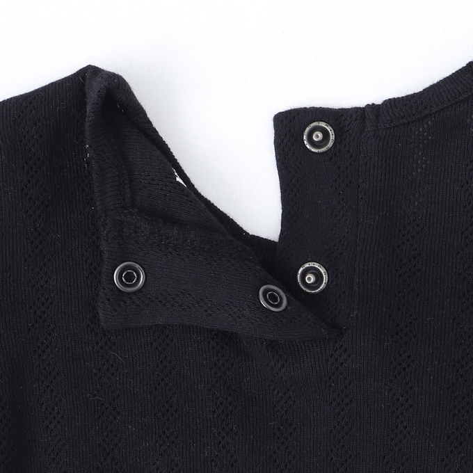 Wolf&Rita ウルフ&リタ<br>WRBSS23SCLB<br>SET SET CARMINHO + LUISA BLACK GARDEN ベビーロンパースセット ブラック