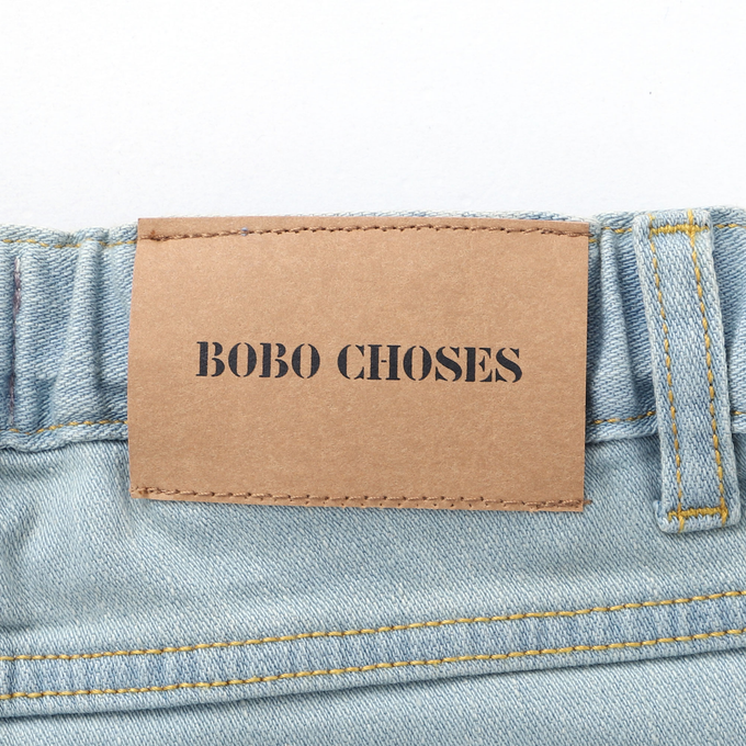 〈残り4-5Yのみ〉BOBOCHOSES ボボショーズ<br>Bobo Choses color block denim bermuda shorts