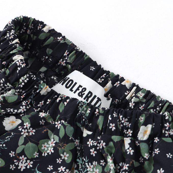 Wolf&Rita ウルフ&リタ<br>WRBSS23SCLB<br>SET SET CARMINHO + LUISA BLACK GARDEN ベビーロンパースセット ブラック