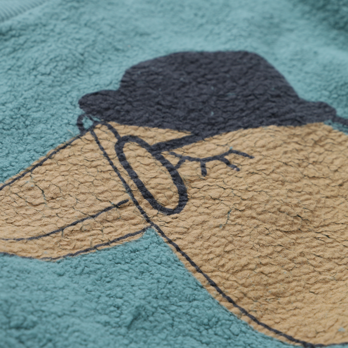 lotie kids<br>W22-85-29<br>Teddy Sweatshirts バード柄スウェット