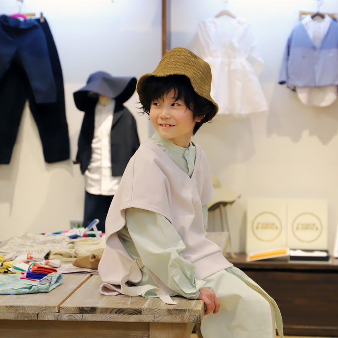 EAST END HIGHLANDERS<br>Silk Collarless Shirt Onepiece<br>シルクカラーレスシャツワンピ