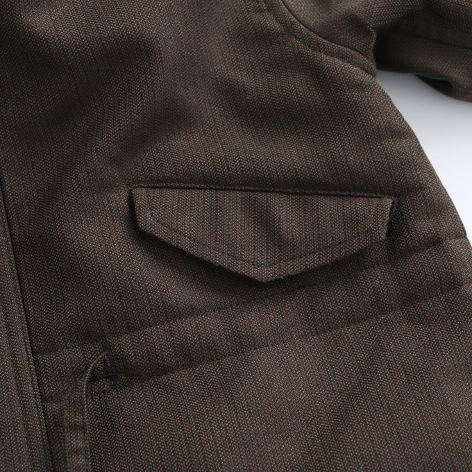 +81tetra<br>THIN DOWN 久留米織モッズコート