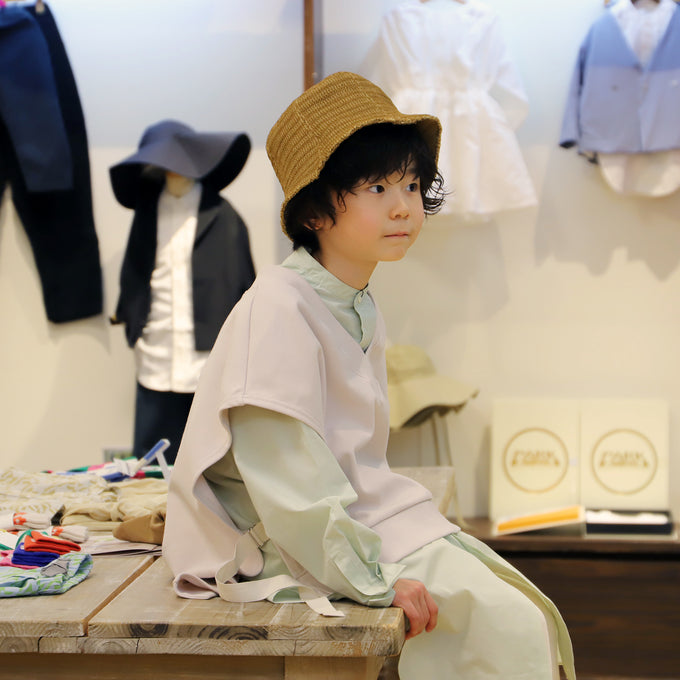 EAST END HIGHLANDERS<br>Silk Collarless Shirt Onepiece<br>シルクカラーレスシャツワンピ