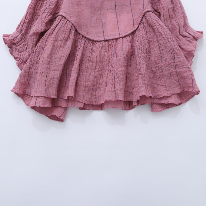 〈残り4T(4-5Y)のみ〉tambere<br>TBBSTS008ギャザーパフスリーブトップス