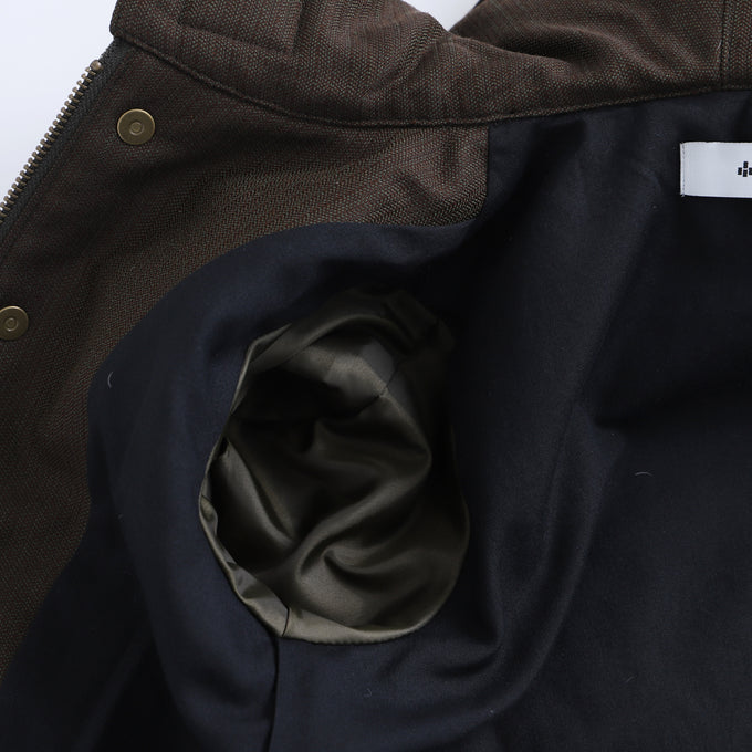 +81tetra<br>THIN DOWN 久留米織モッズコート