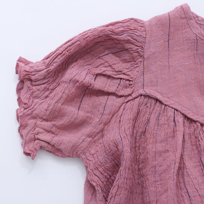 〈残り4T(4-5Y)のみ〉tambere<br>TBBSTS008ギャザーパフスリーブトップス