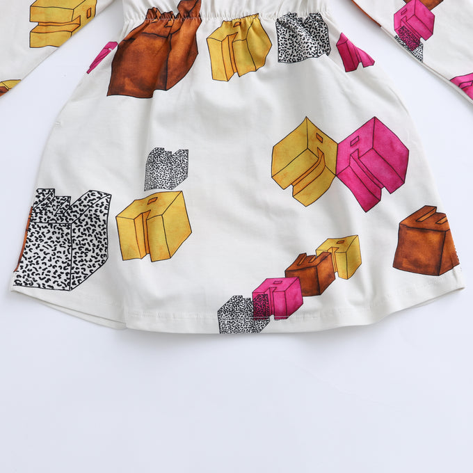 WAWA<br>SALLY DRESS - OBJECTS総柄ワンピース