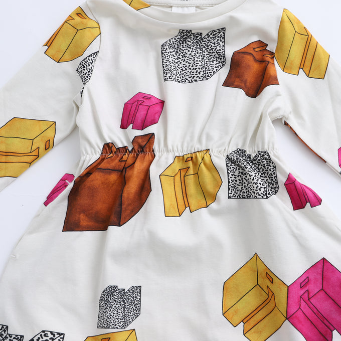 WAWA<br>SALLY DRESS - OBJECTS総柄ワンピース