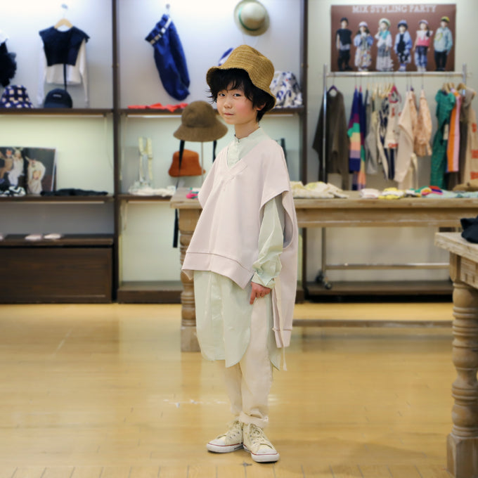 EAST END HIGHLANDERS<br>Silk Collarless Shirt Onepiece<br>シルクカラーレスシャツワンピ