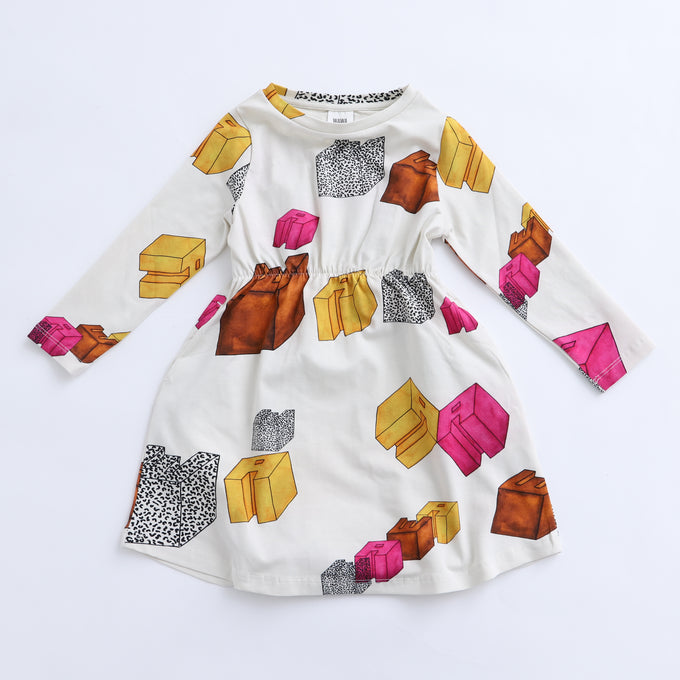 WAWA<br>SALLY DRESS - OBJECTS総柄ワンピース