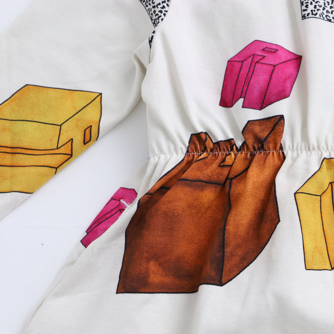 WAWA<br>SALLY DRESS - OBJECTS総柄ワンピース