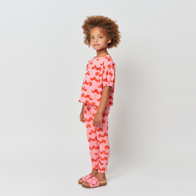 BOBOCHOSES ボボショーズ<br>Waves all over puffed sleeve T-shirt