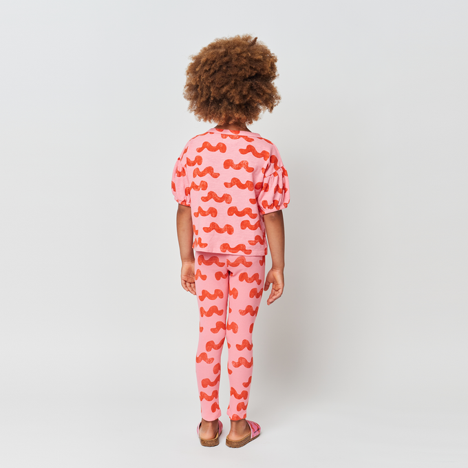 BOBOCHOSES ボボショーズ<br>Waves all over puffed sleeve T-shirt