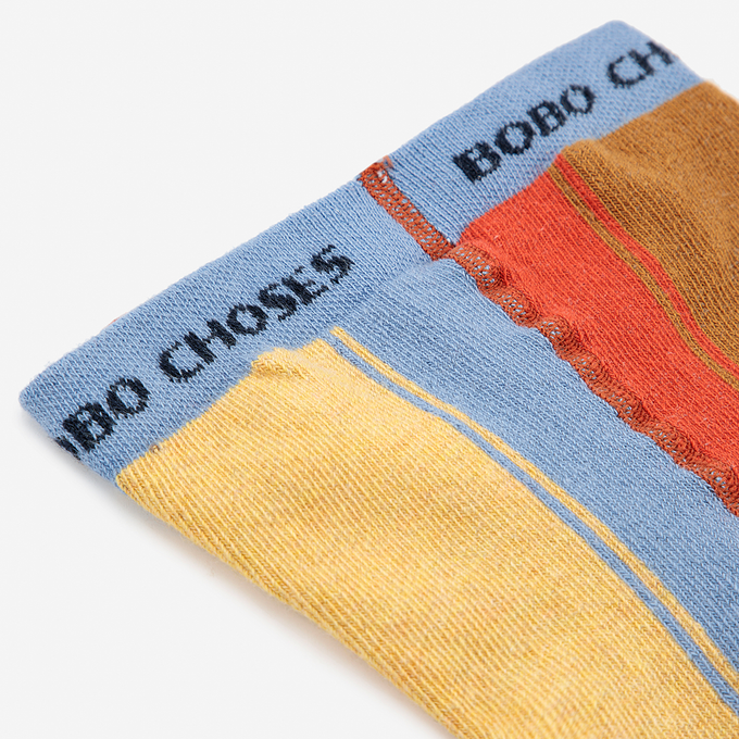 〈残り20-22(13-14.5cm)のみ〉BOBOCHOSES ボボショーズ<br>222AH020<br>Color block baby tights<br>BABYカラーブロックタイツ