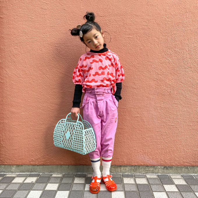 BOBOCHOSES ボボショーズ<br>Waves all over puffed sleeve T-shirt