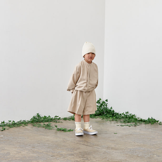 【110,0(155)のみ】MOUNTEN. マウンテン<br>22S-MP55C-1108a polyester canapa half pants