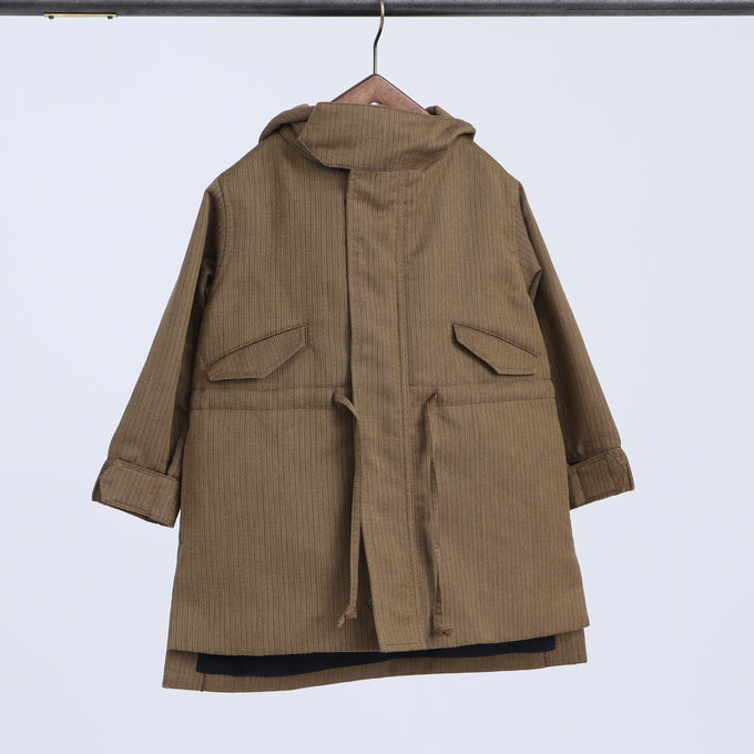 +81tetra<br>THIN DOWN 久留米織モッズコート