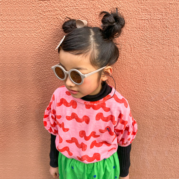 BOBOCHOSES ボボショーズ<br>Waves all over puffed sleeve T-shirt