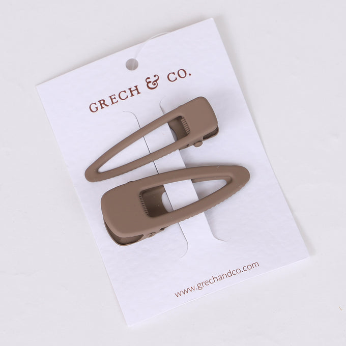 Grech &co.<br>Matte Clips Set of 2 stone<br>ヘアクリップ2点セット