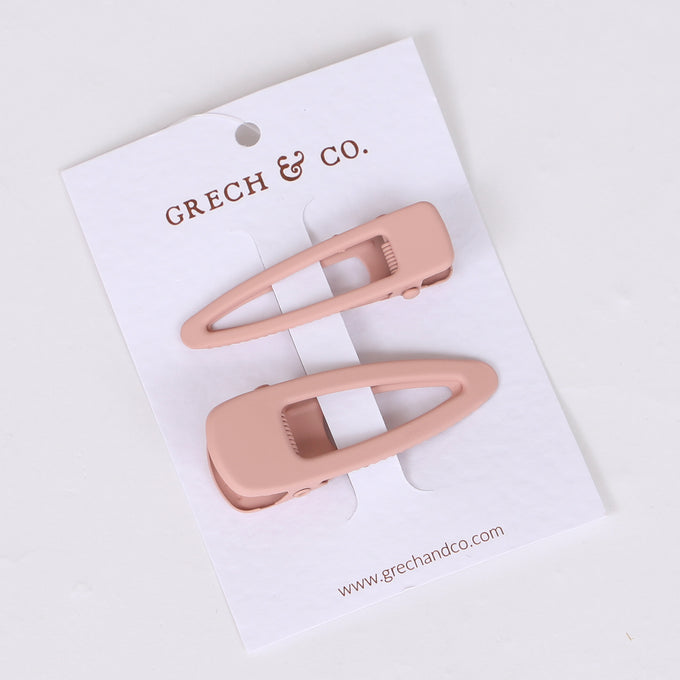 Grech &co.<br>Matte Clips Set of 2 stone<br>ヘアクリップ2点セット