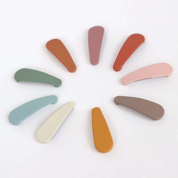 Grech &co.<br>Matte Snap Set of 3 shell, rust, stone<br>ヘアクリップ3点セット