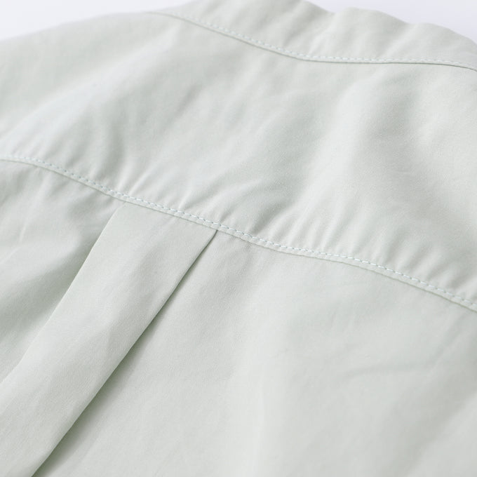 EAST END HIGHLANDERS<br>Silk Collarless Shirt Onepiece<br>シルクカラーレスシャツワンピ