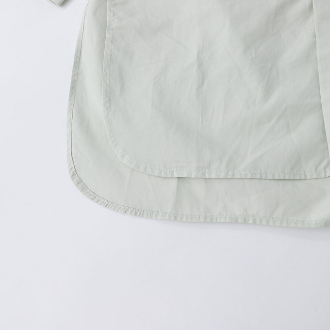 EAST END HIGHLANDERS<br>Silk Collarless Shirt Onepiece<br>シルクカラーレスシャツワンピ