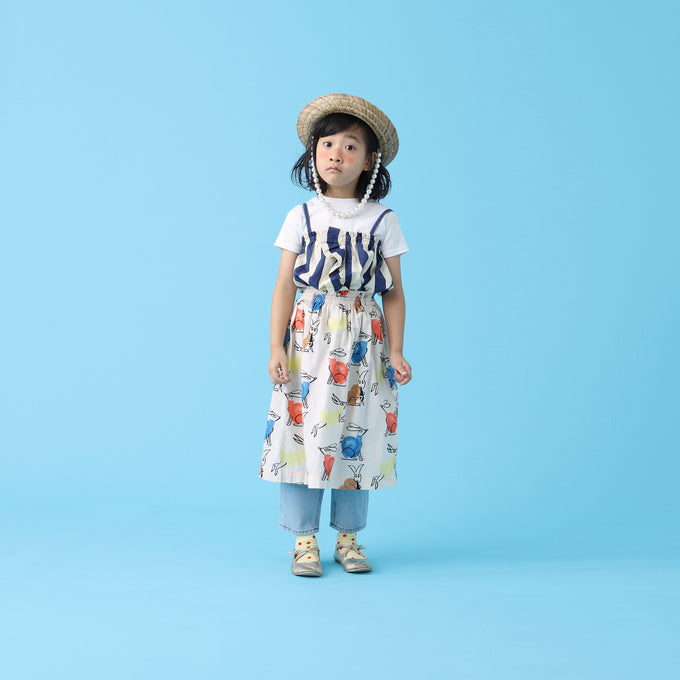 〈残り10Yのみ〉wynken<br>WK12W63 Frill SuntopストライプキャミTOP