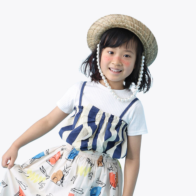 〈残り10Yのみ〉wynken<br>WK12W63 Frill SuntopストライプキャミTOP