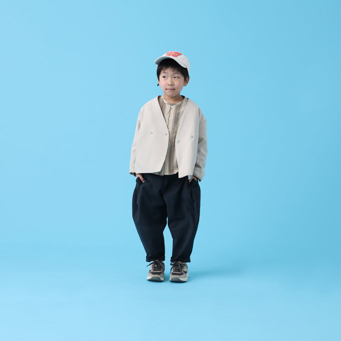 PARK MADE IN KYOTO<br>Side tuck Pants<br>久留米織スラブVer