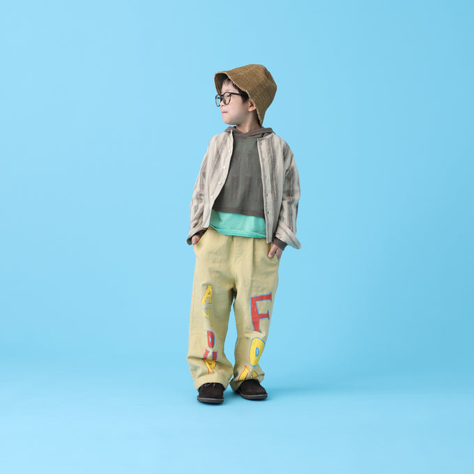 EAST END HIGHLANDERS<br>Stripe Collarless Shirt<br>ストライプカラーレスシャツ