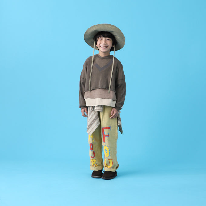 EAST END HIGHLANDERS<br>Stripe Collarless Shirt<br>ストライプカラーレスシャツ