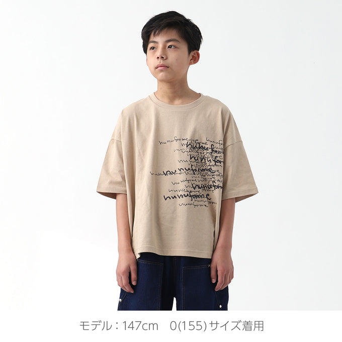 〈残り95cmのみ〉NUNUFORME ヌヌフォルム<br>55-nf19-923-505<br>手書きロゴT