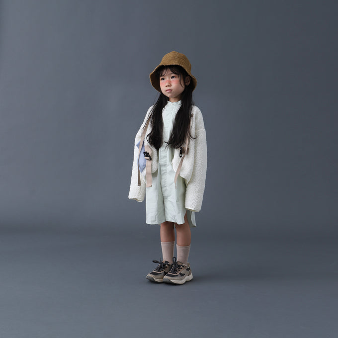 EAST END HIGHLANDERS<br>Silk Collarless Shirt Onepiece<br>シルクカラーレスシャツワンピ