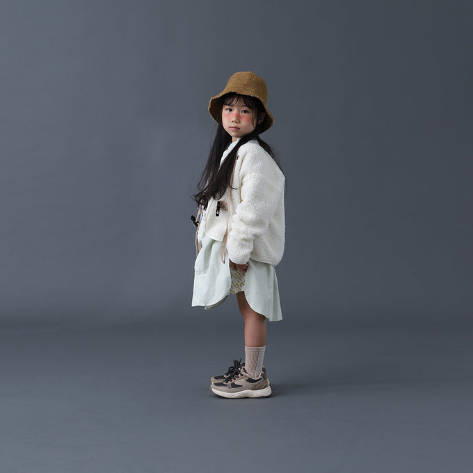 EAST END HIGHLANDERS<br>Silk Collarless Shirt Onepiece<br>シルクカラーレスシャツワンピ