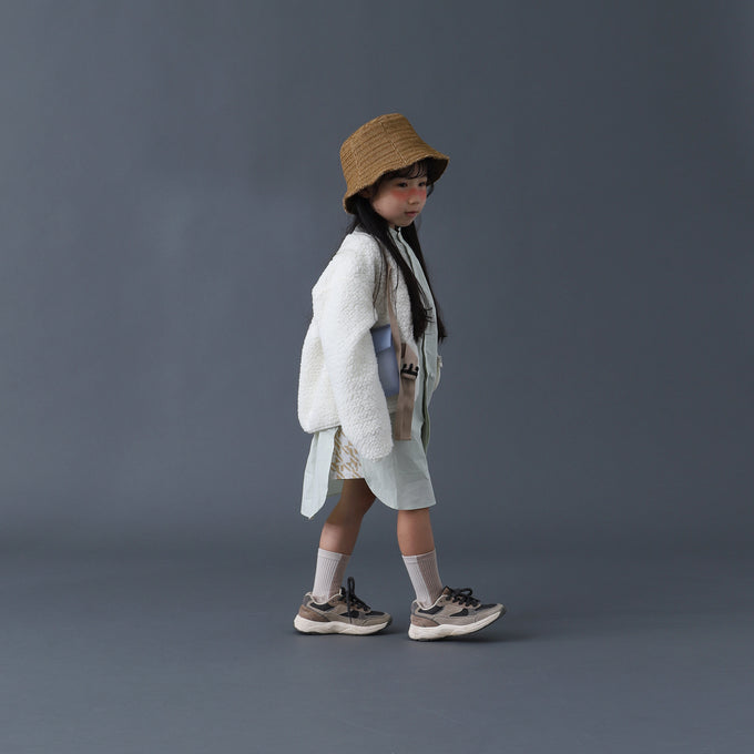 EAST END HIGHLANDERS<br>Silk Collarless Shirt Onepiece<br>シルクカラーレスシャツワンピ