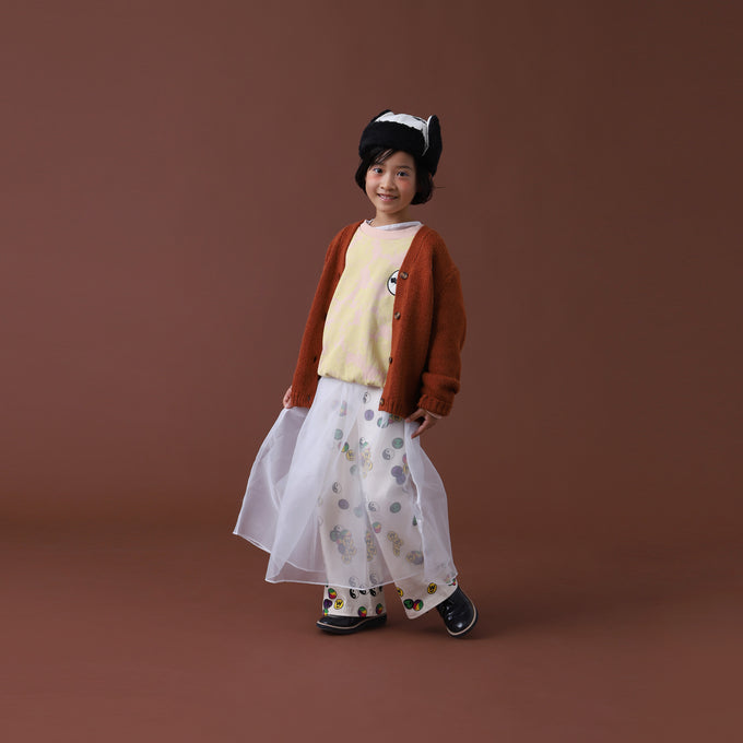 WAWA<br>RIB DANCE PANTS RIB - STICKERS<br>リブ総柄パンツ