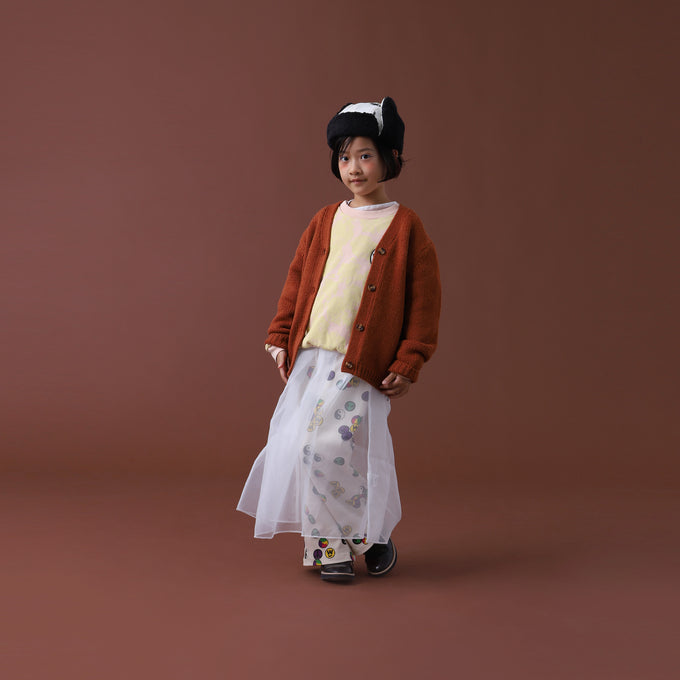 WAWA<br>RIB DANCE PANTS RIB - STICKERS<br>リブ総柄パンツ