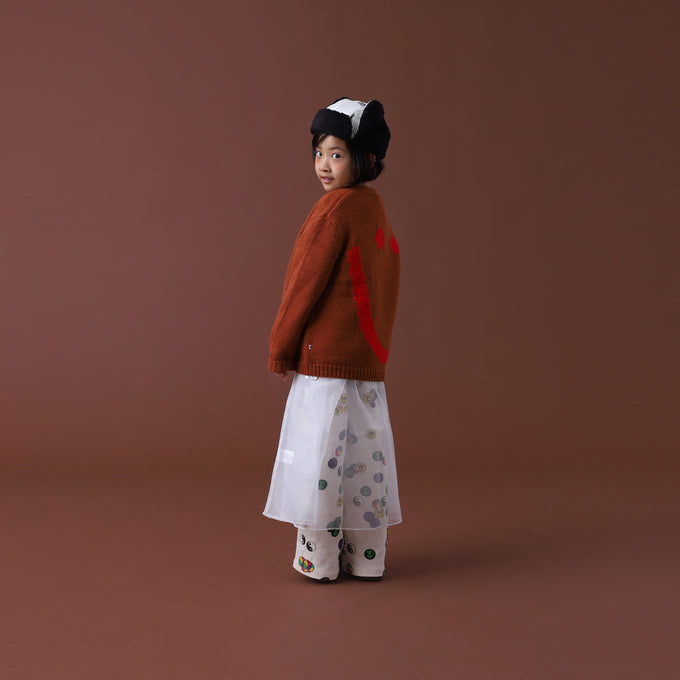 WAWA<br>RIB DANCE PANTS RIB - STICKERS<br>リブ総柄パンツ