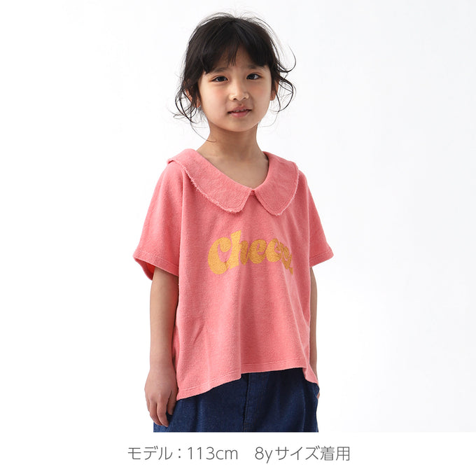 piupiuchic ピウピウチック<br>SS23.JRS2312<br>print ショートトップス ピンク