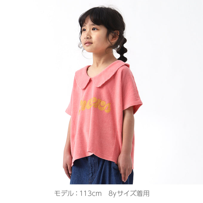piupiuchic ピウピウチック<br>SS23.JRS2312<br>print ショートトップス ピンク