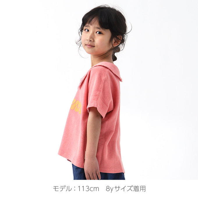 piupiuchic ピウピウチック<br>SS23.JRS2312<br>print ショートトップス ピンク