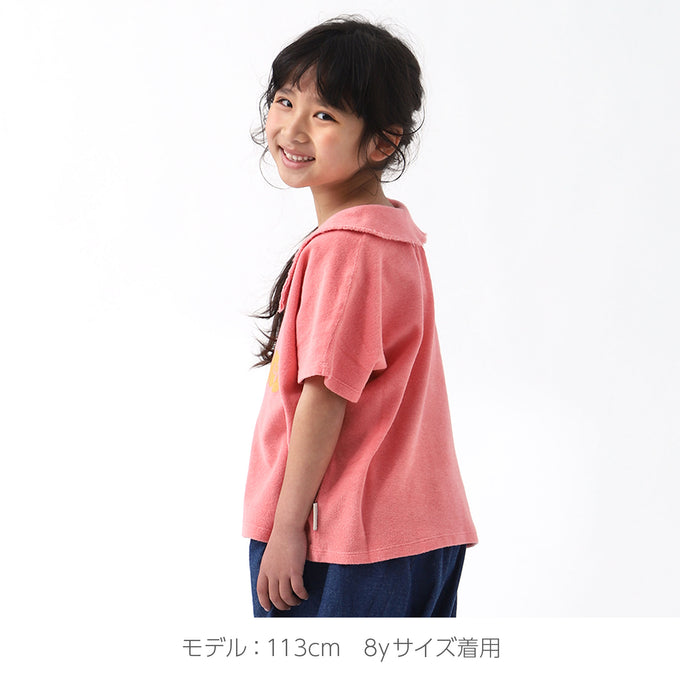piupiuchic ピウピウチック<br>SS23.JRS2312<br>print ショートトップス ピンク
