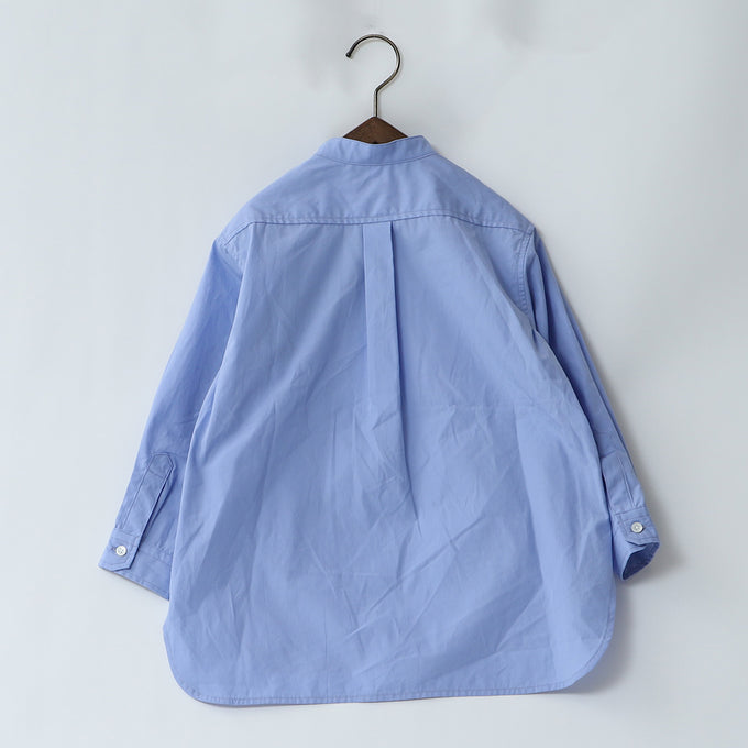 【残り100cm/blueのみ】EAST END HIGHLANDERS <br>Band Collar Long Shirt<br>バンドカラーロングシャツ