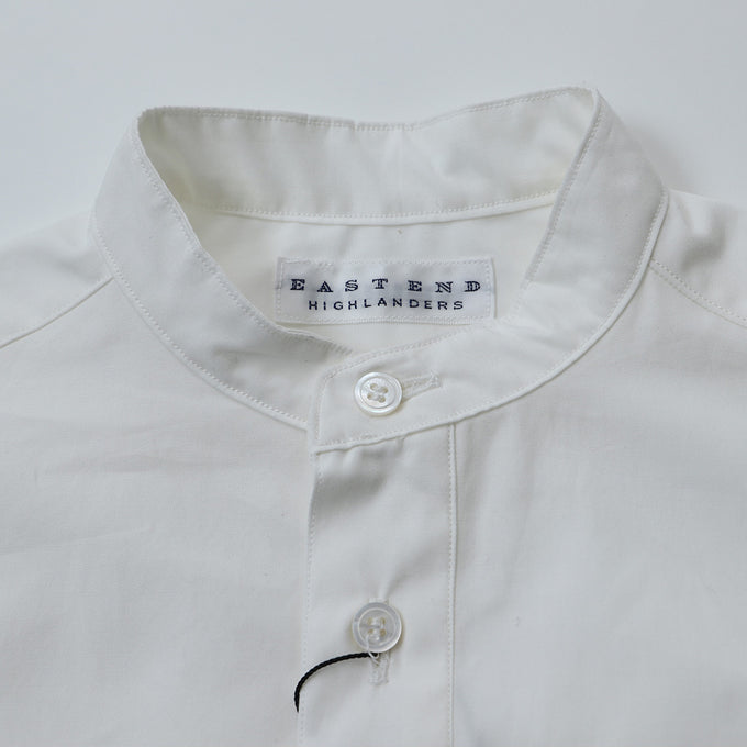 【残り100cm/blueのみ】EAST END HIGHLANDERS <br>Band Collar Long Shirt<br>バンドカラーロングシャツ