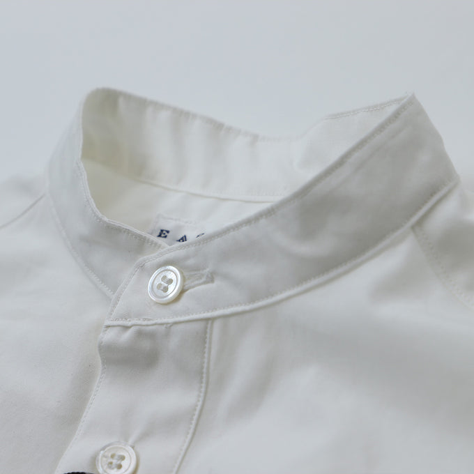 【残り100cm/blueのみ】EAST END HIGHLANDERS <br>Band Collar Long Shirt<br>バンドカラーロングシャツ