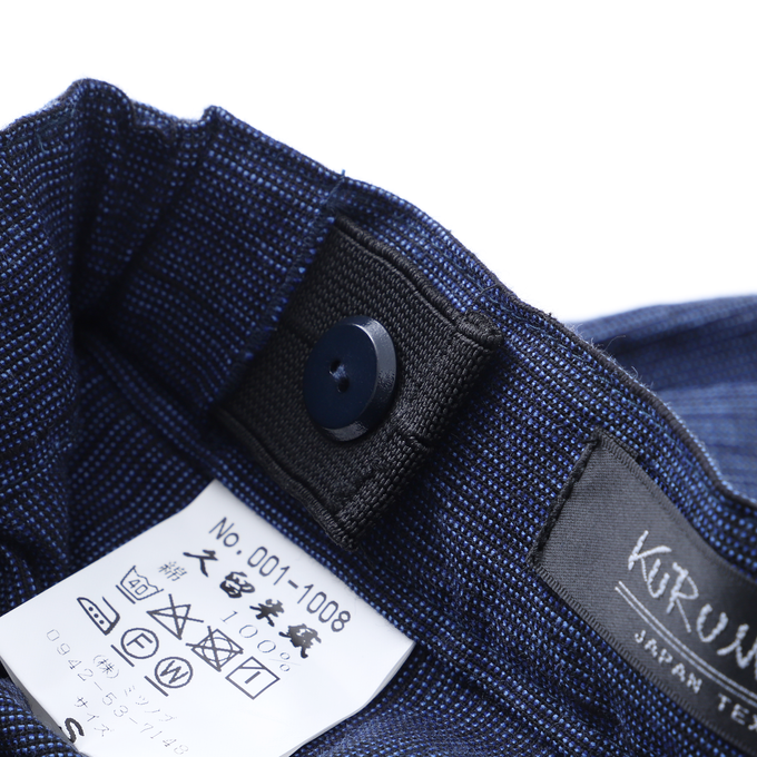 PARK MADE IN KYOTO<br>Side tuck Pants<br>久留米織引き揃えver. Type1