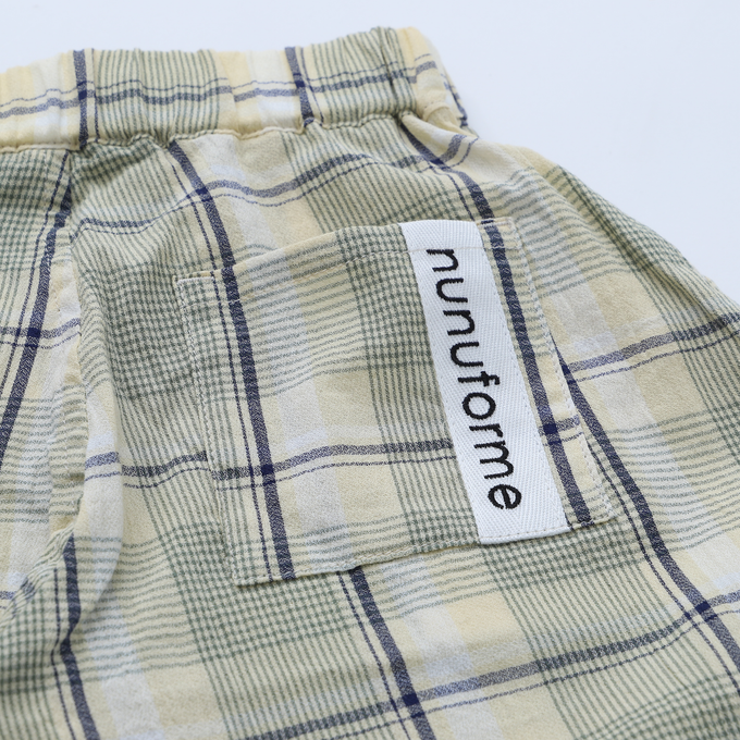 NUNUFORME×PARK別注<br>チェック柄ヘムタックカーブパンツ