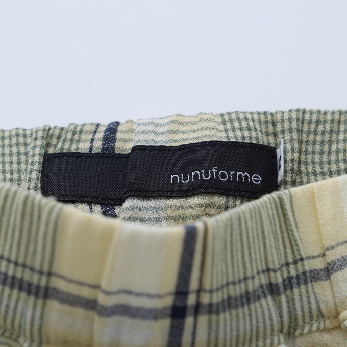 NUNUFORME×PARK別注<br>チェック柄ヘムタックカーブパンツ