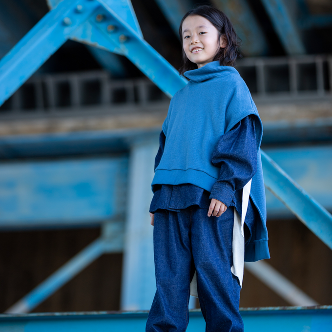 〈残りXS(90-100)のみ〉FABRIQ REPORT ファブリックリポート<br>ハイネックニットベスト